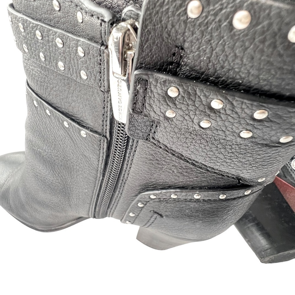 Vince Camuto Faythes Leather Silver Studded Ankle Boots in Black Size 8.5 - Picture 11 of 11